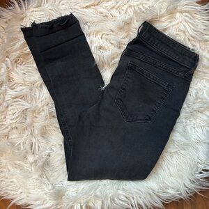 Mid-Rise Rockstar Jeans with Raw Hem